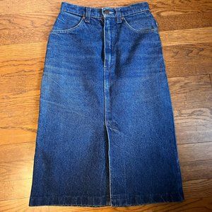 Vintage Denim Midi Skirt